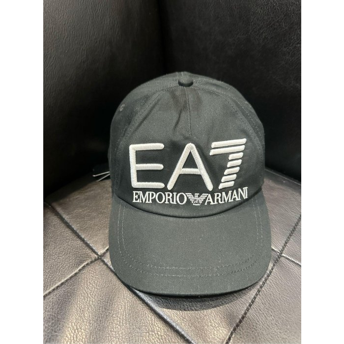 ARMANI 亞曼尼 EA7 LOGO 立體 刺繡 鴨舌 帽子 可調大小 | 蝦皮購物