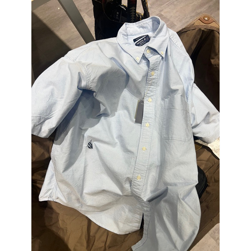 Mars*全新真品超搶手NAUTICA Oxford BD S/S Shirt 牛津布襯衫短袖