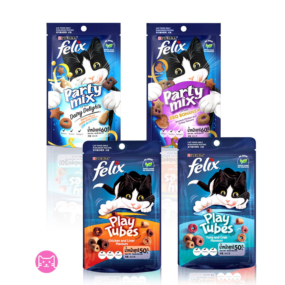 《小橙花寵物》菲力貓 香酥捲 50g 香酥餅 PARTY MIX FELIX PURINA 貓脆餅 FELIX Play 蝦皮購物
