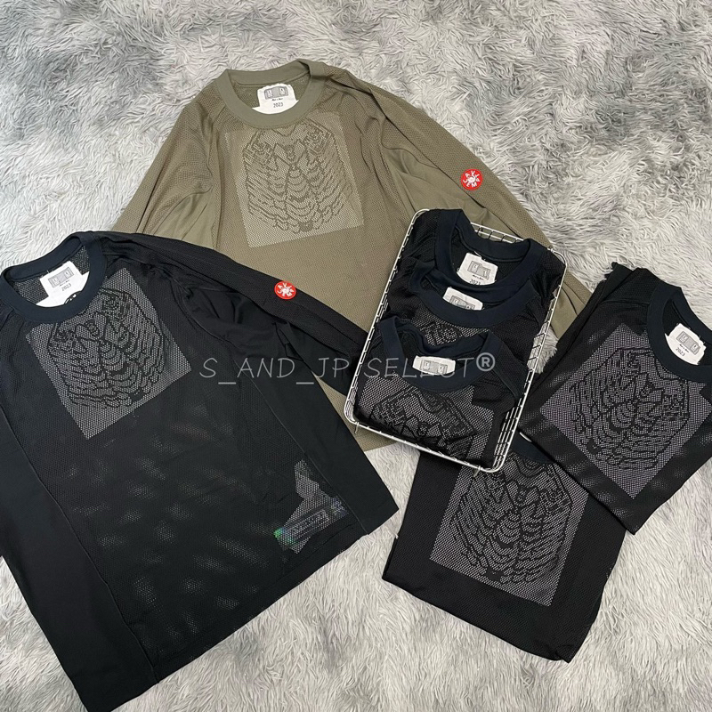 超人氣單品C.E Cav Empt 23SS MESH RAGLAN LONG SLEEVE T 縷空網