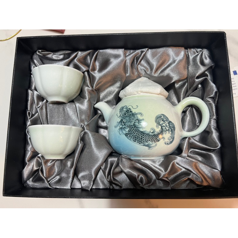 臺華窯台華窯泡茶組自用陶瓷中國風水渲釉鯉躍龍門御用精瓷鶯歌| 蝦皮購物