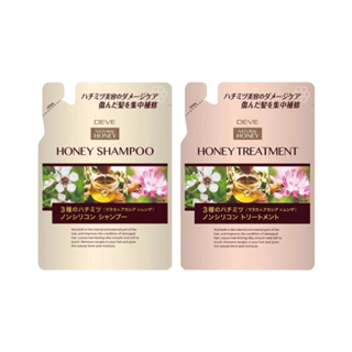 Kumano 熊野油脂 DEVE 蜂蜜修護保濕 洗髮乳、潤髮乳 350mL補充包《日藥本舖》