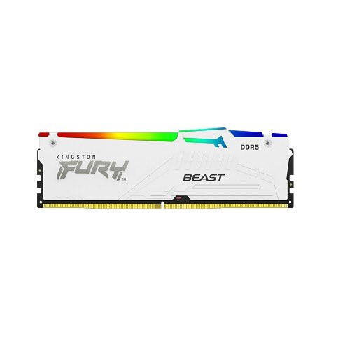 Kingston金士頓16GB*2 32GX2 DDR5 FURY Beast RGB 獸獵者白色/記憶體