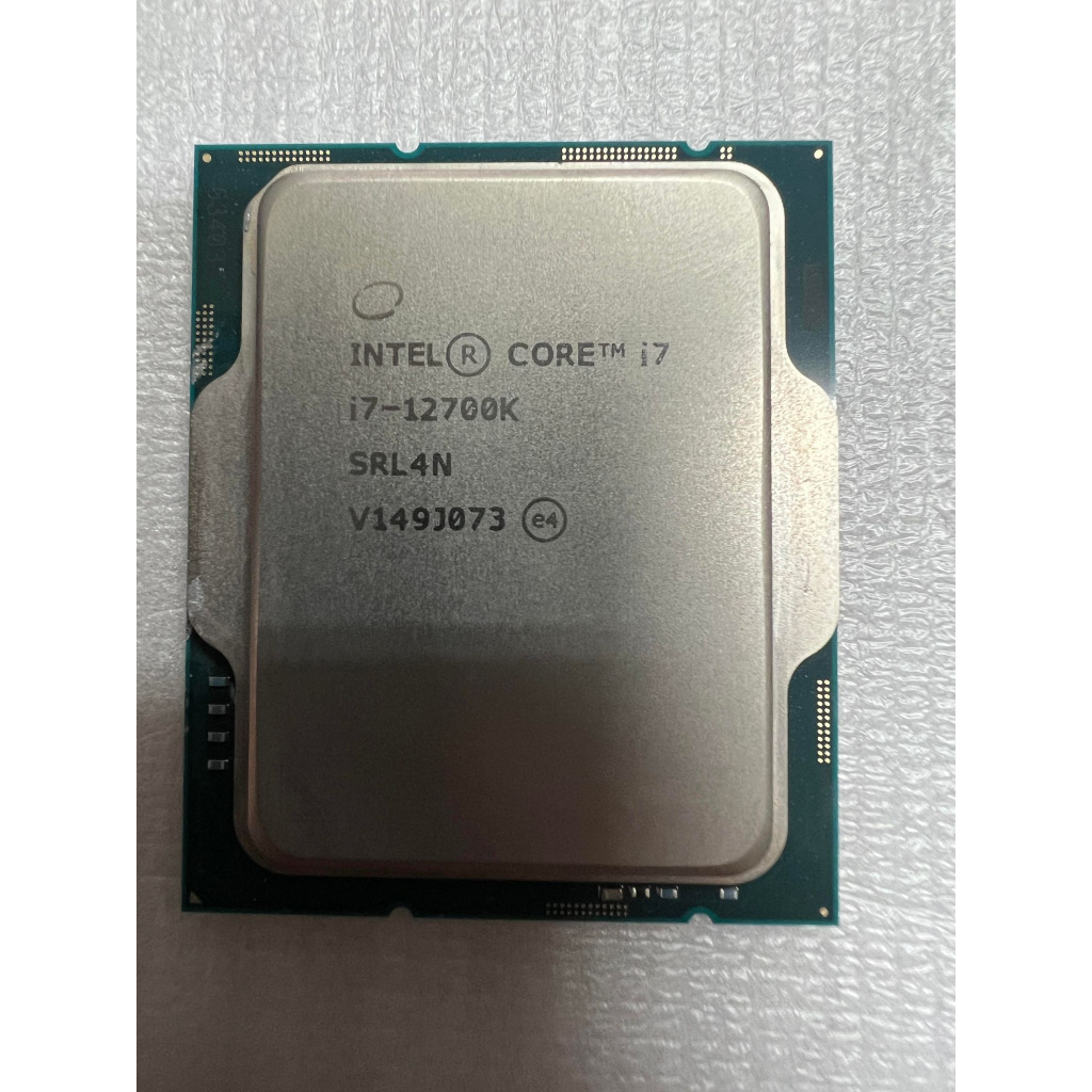 Intel英特爾】i7-12700K 中央處理器CPU 原廠保固內極新散片無風扇無盒