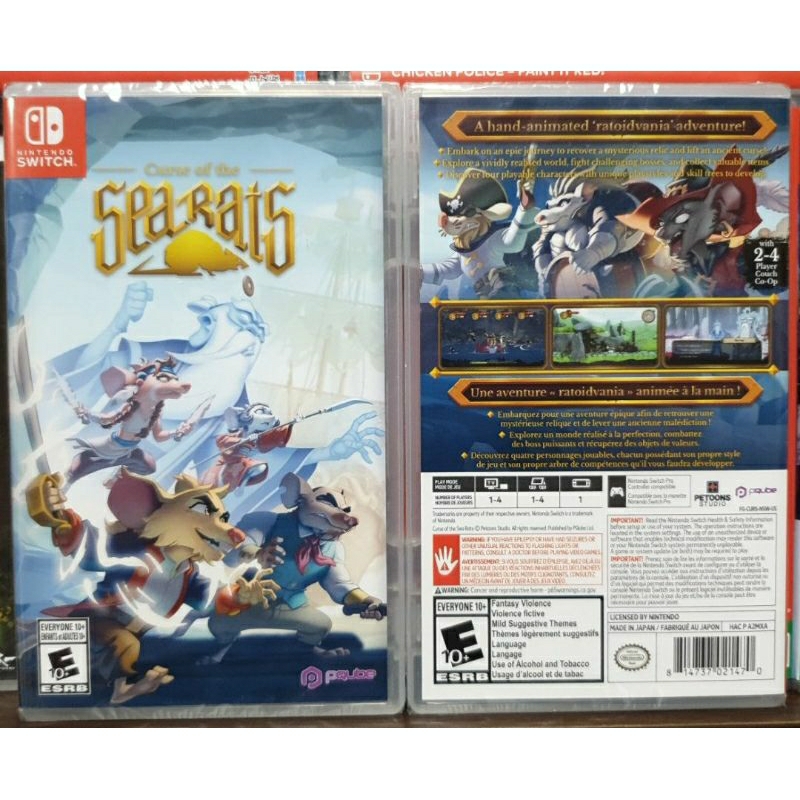 【全新現貨】NS Switch遊戲 Curse of the Sea Rats 海鼠的詛咒 中文版 美版封面ESRB | 蝦皮購物