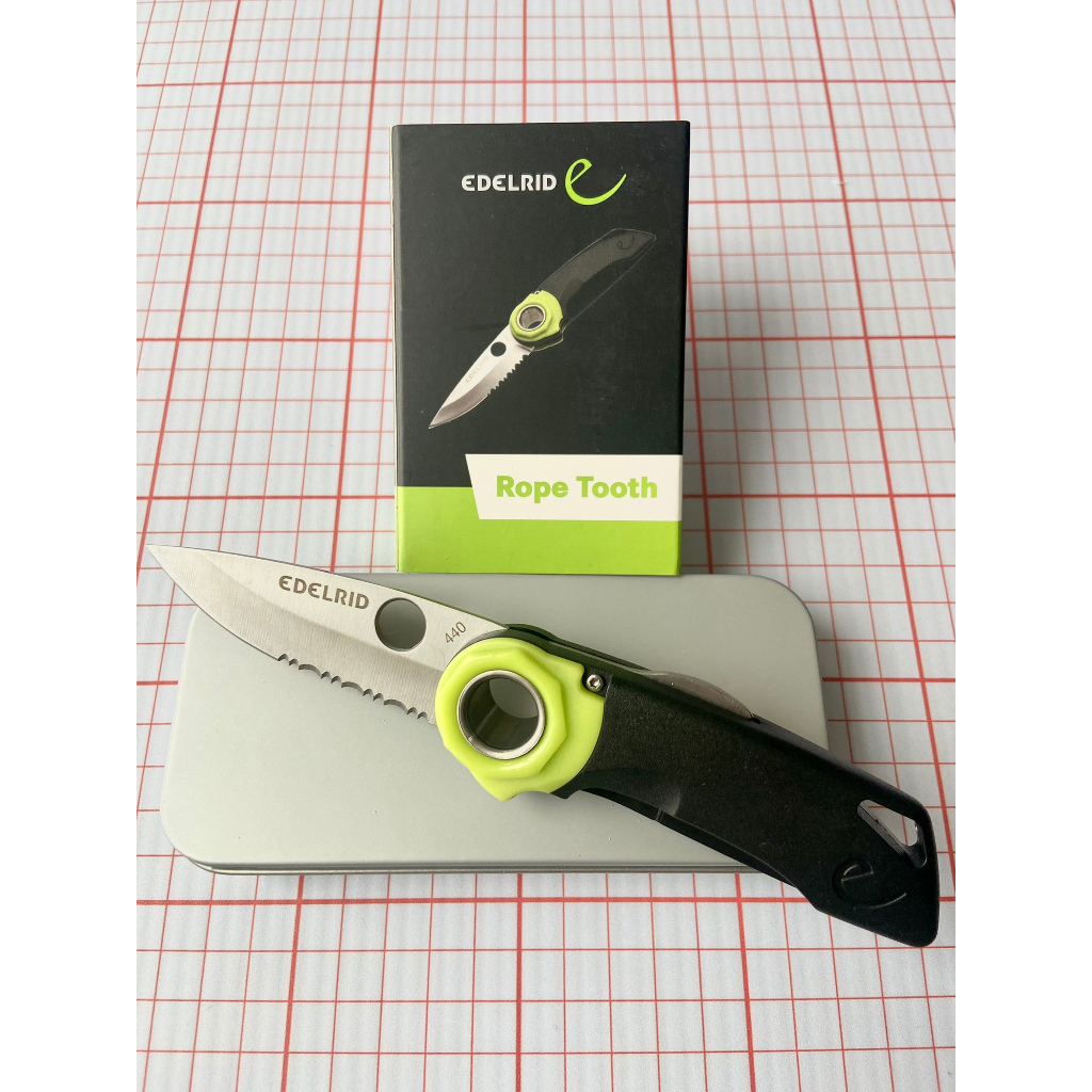 【隔壁山友】現貨+發票 Edelrid Rope Tooth Knife 割繩摺刀 割繩刀 割繩 攀岩 溯溪 蝦皮購物