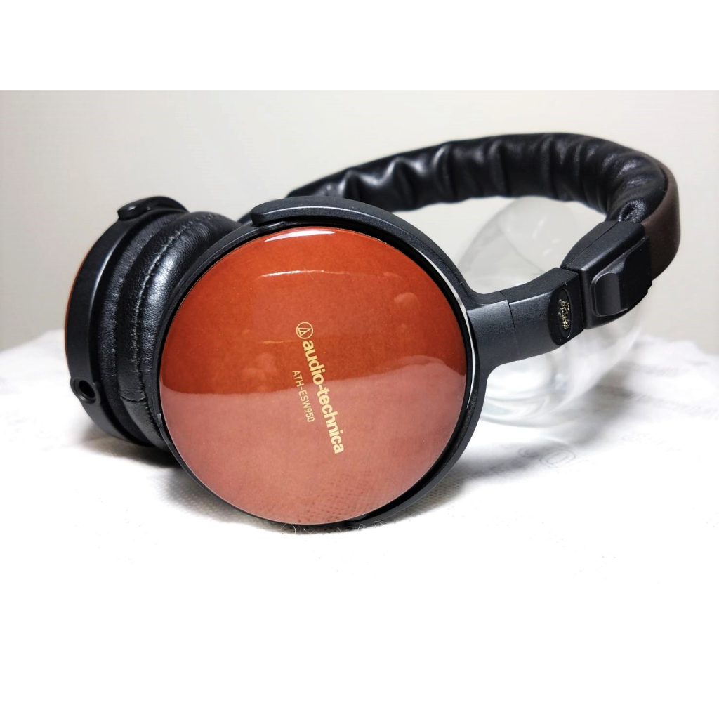 【中古】鐵三角 audio-technica ATH-ESW950 楓木殼 小耳罩 真皮頭梁 美品