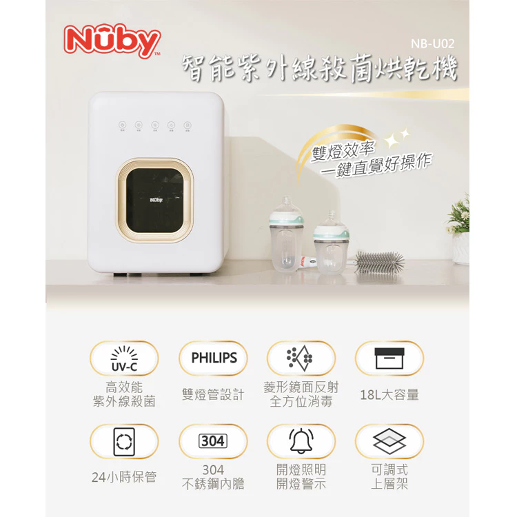 奶瓶消毒鍋推薦_Nuby 智能紫外線殺菌烘乾機