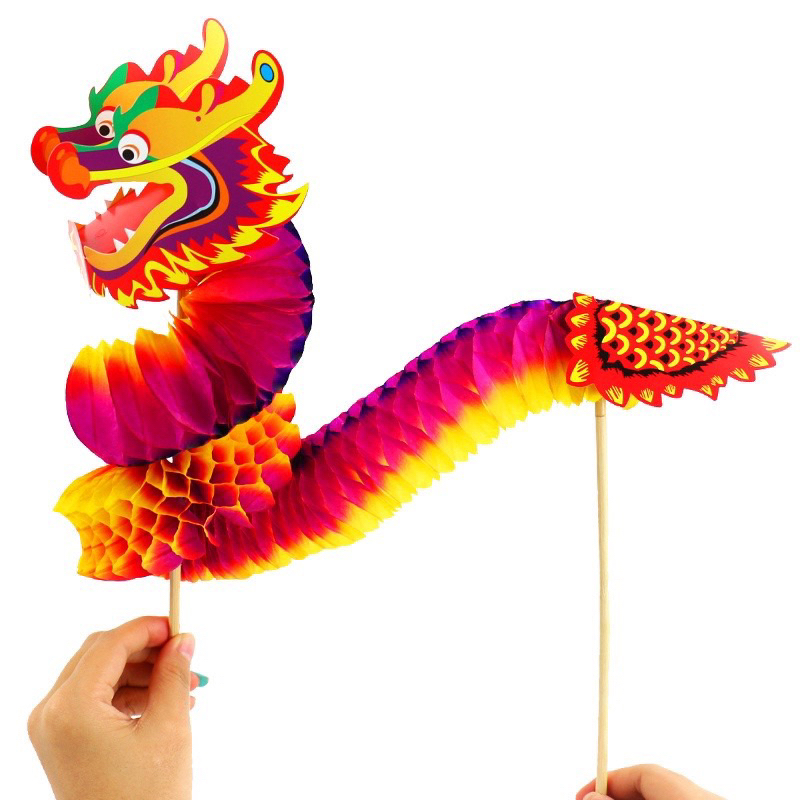 DIY舞龍 紙龍 造型 模型 廟會 | 蝦皮購物