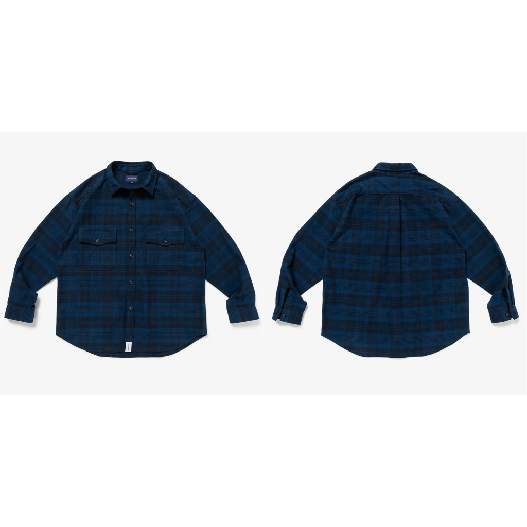 AllenTAPS】DESCENDANT 22AW CPOC PLAID LS SHIRT 格紋襯衫藍色2號