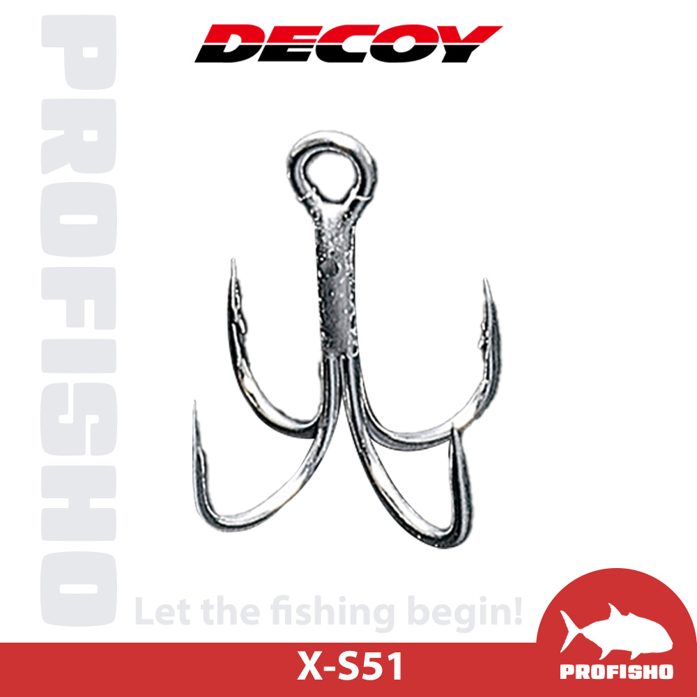 Decoy Quattro X-S51 Treble Hooks, Fishing Hooks