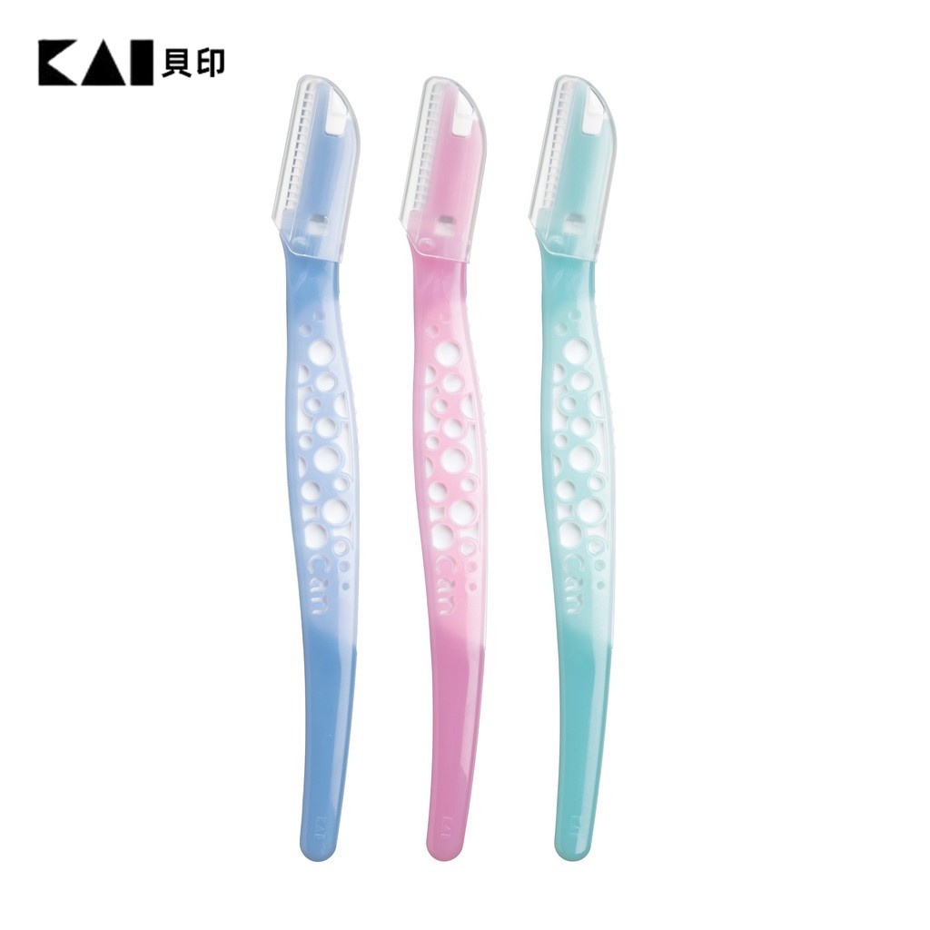日本貝印 KAI - 泡泡柄修眉刀 (S-3入組) CBM-3P / 修眉刀 | 蝦皮購物