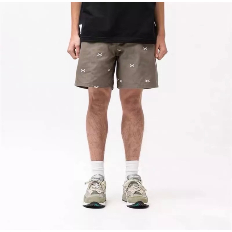 WTAPS 22SS SEAGULL 03/SHORTS/OXFORD.TEXTILE 滿版骨頭短褲| 蝦皮購物