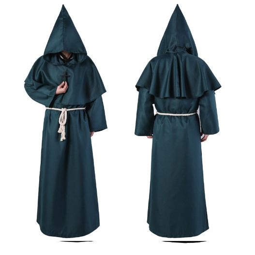 台灣現貨 牧師教士袍COS巫師男基督徒服修堂中世紀僧侶服裝神父裝服萬聖節道具服 | 蝦皮購物
