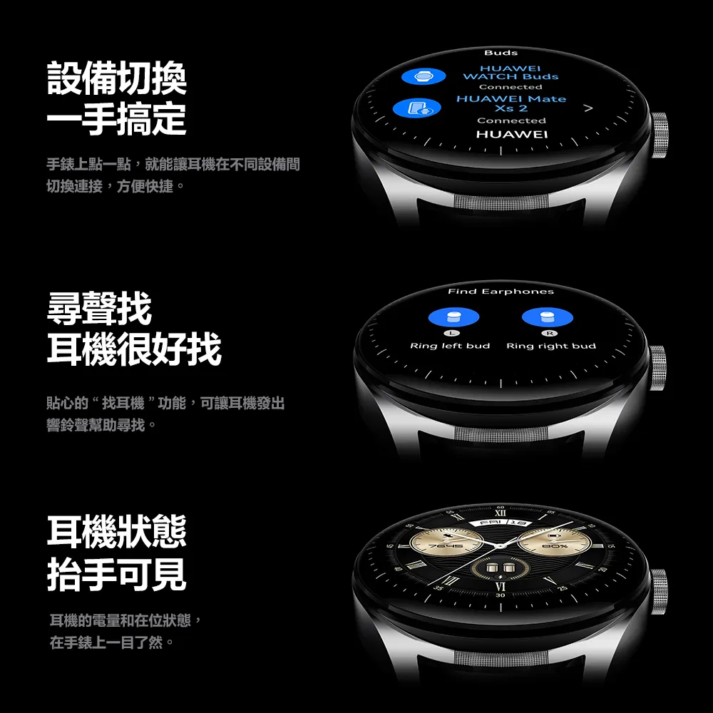 華為HUAWEI Watch Buds 智慧耳機手錶／手機手錶二合一／智能手錶／藍芽