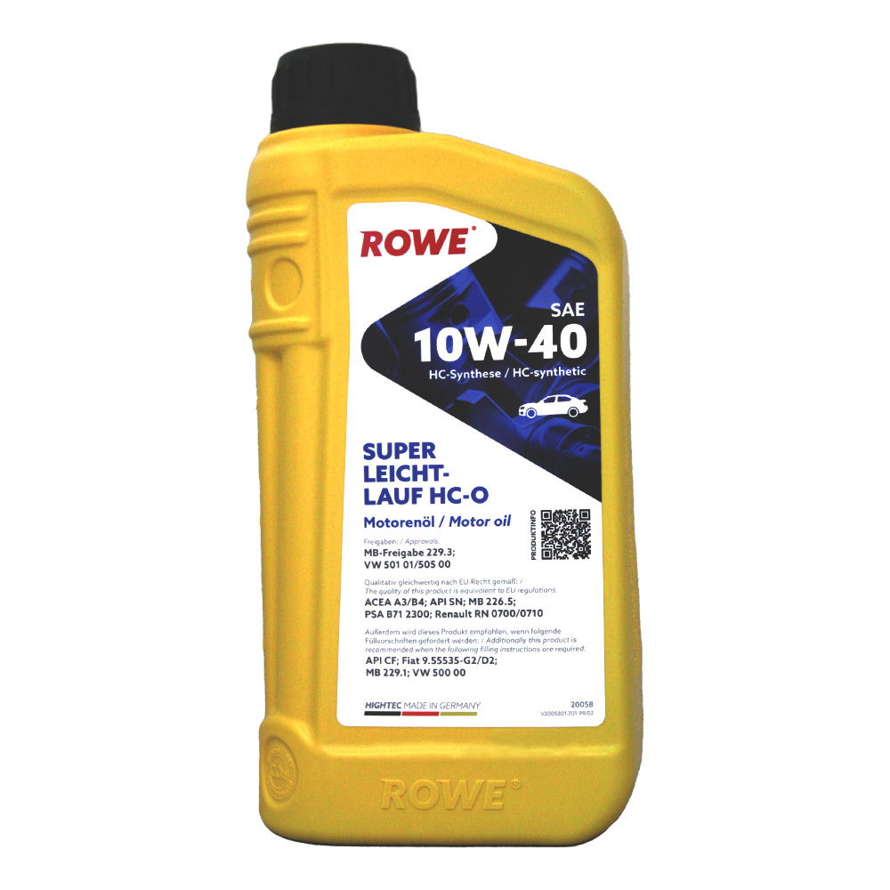 ROWE Motoröl Hightec Super Leichtlauf HC-O SAE 10W-40 - 5 Liter Motoröl Online Kaufen