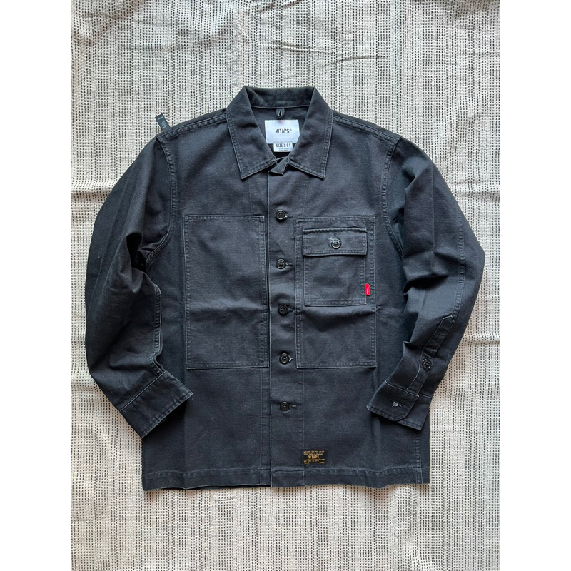 二手商品] 17AW WTAPS HBT LS / SHIRT. COTTON. DUCK 黑金標長䄂襯衫| 蝦皮購物