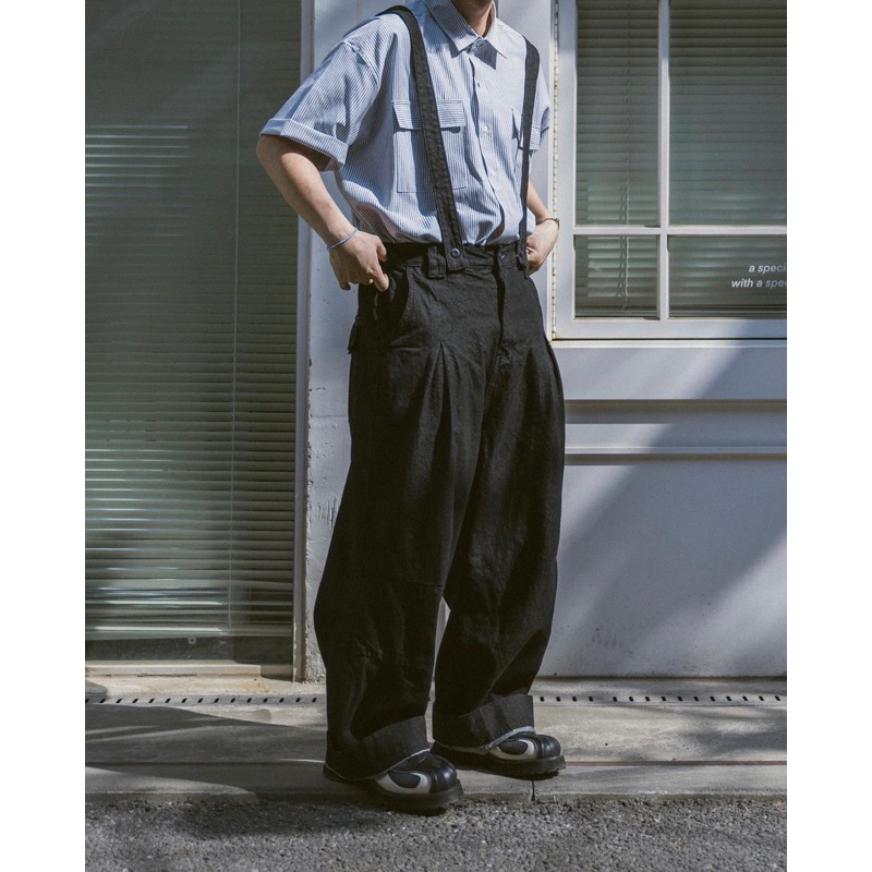 E-fact》ANGLAN🔥設計款吊帶牛仔褲Suspenders Denim Pants | 蝦皮購物