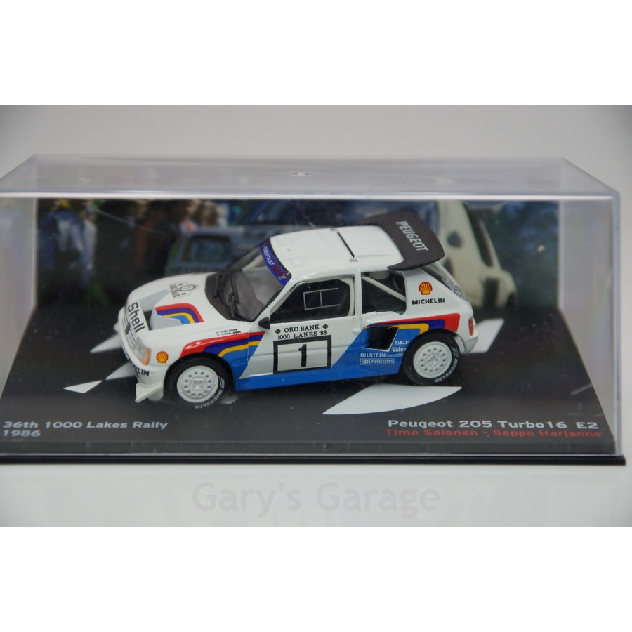 Miniature Altaya Ixo 1/43 - Peugeot 205 T16 E1 Vatanen - Rallye 1000 Lacs 1984 - Occasion