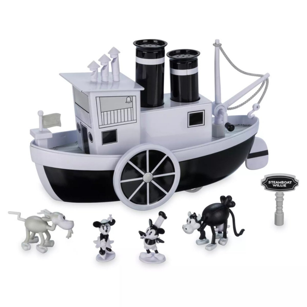 [JP代購娛樂室] 迪士尼 Disney 汽船威利號 Steamboat Willie 可動發條 米奇 米妮 100週年 蝦皮購物