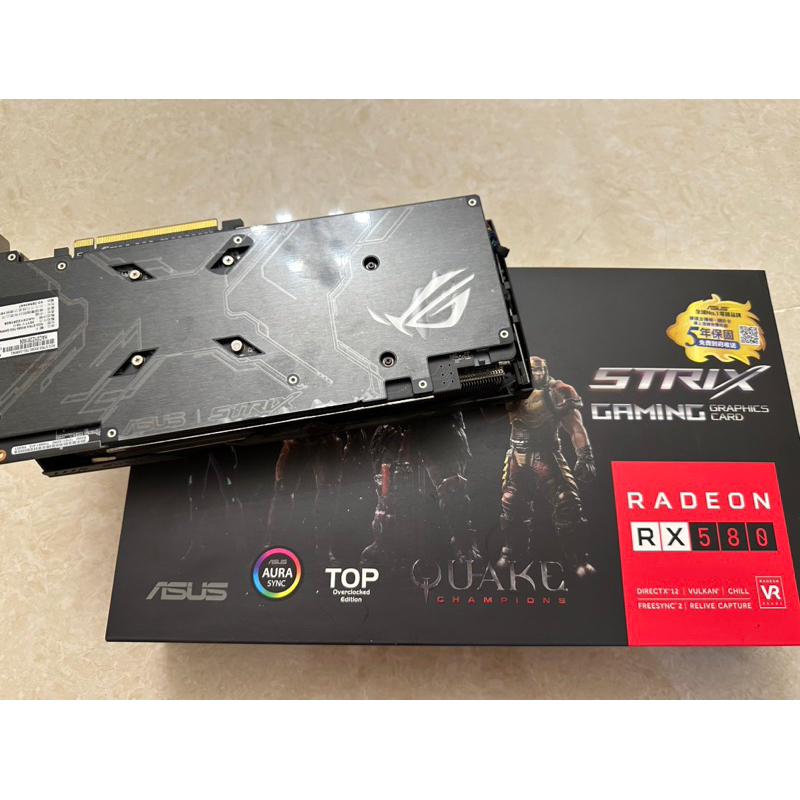 「ASUS ROG STRIX TOP RX580 8G」華碩 ROG RX 580 8G TOP 極新 非礦卡 | 蝦皮購物