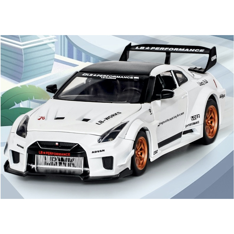 車苑模型」黑曼巴 1:24 Nissan GTR GT-R CSR2 聲光 迴力 開門 | 蝦皮購物