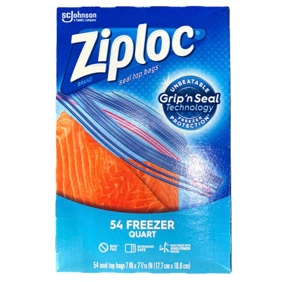 Ziploc Bags Quart Size Freezer 54ct