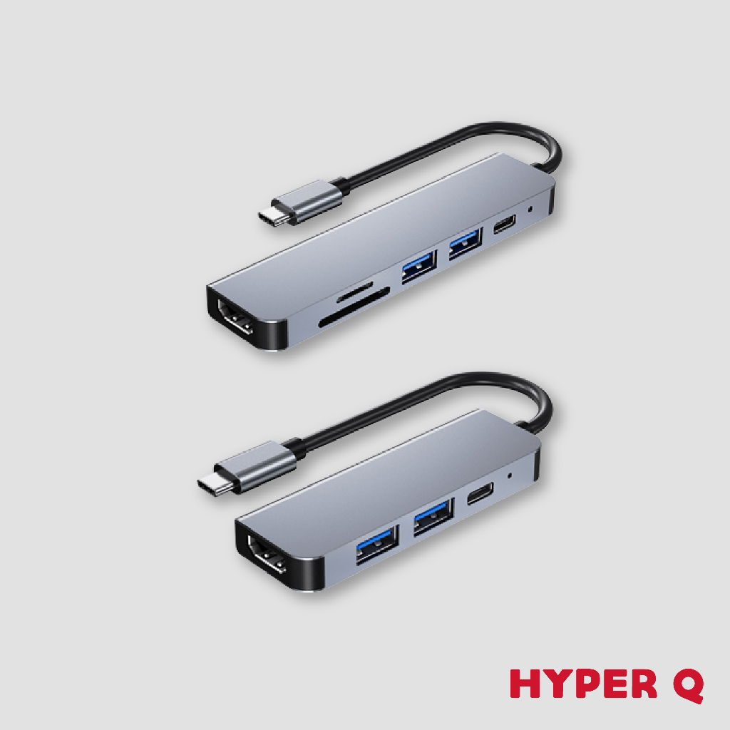 ❚ HYPER Q ❚ 六合一Hub拓展塢USB3.0 Type-C轉HDMI USB拓展槽hub