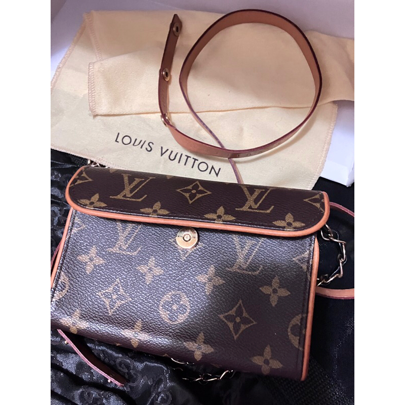 [Bag]LOUIS VUITTON Monogram Shadow Racer Sling Bag Body Shoulder M46107