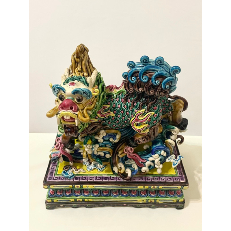 早期交趾陶智盧陶光林智信林俊亨交趾陶麒麟獅子擺件老件| 蝦皮購物