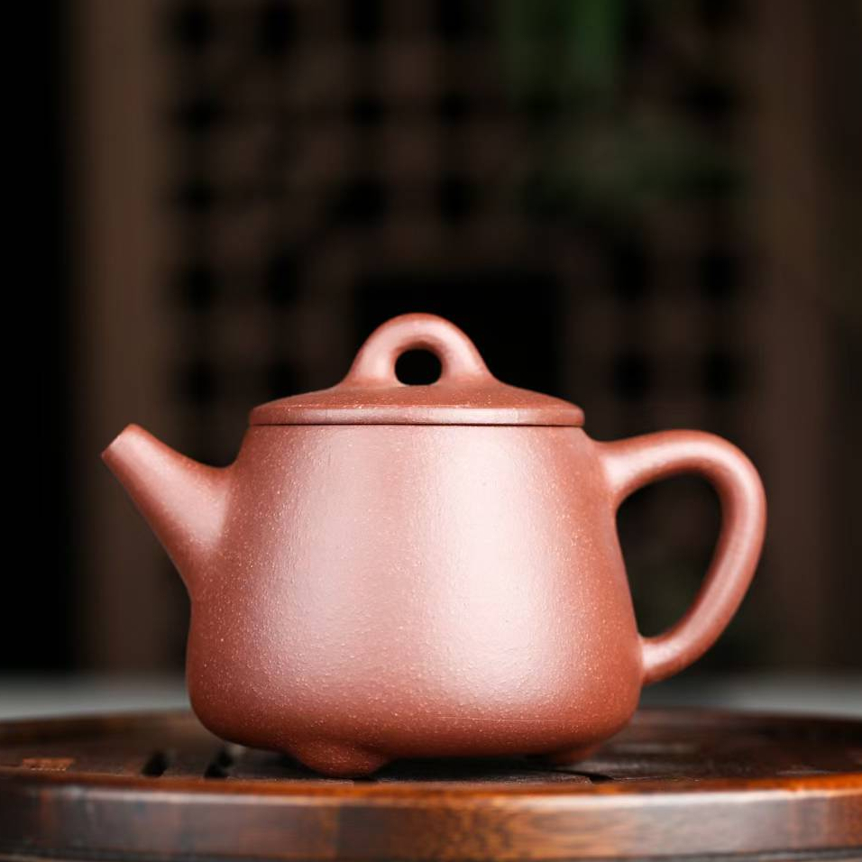 ④紫砂古節泥竹節ティーポット かって 