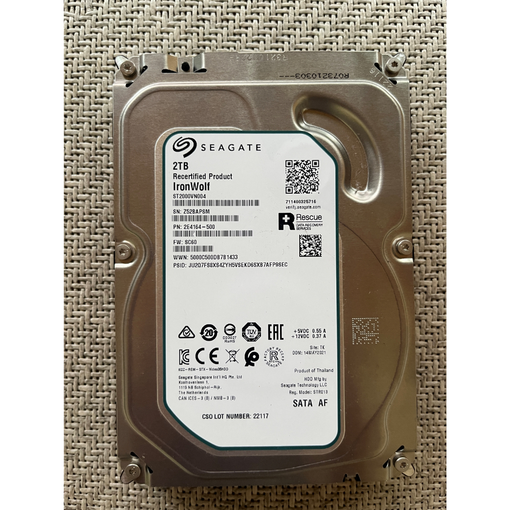 Seagate IronWolf NAS 3.5吋 硬碟 2TB (ST2000VN004) | 蝦皮購物