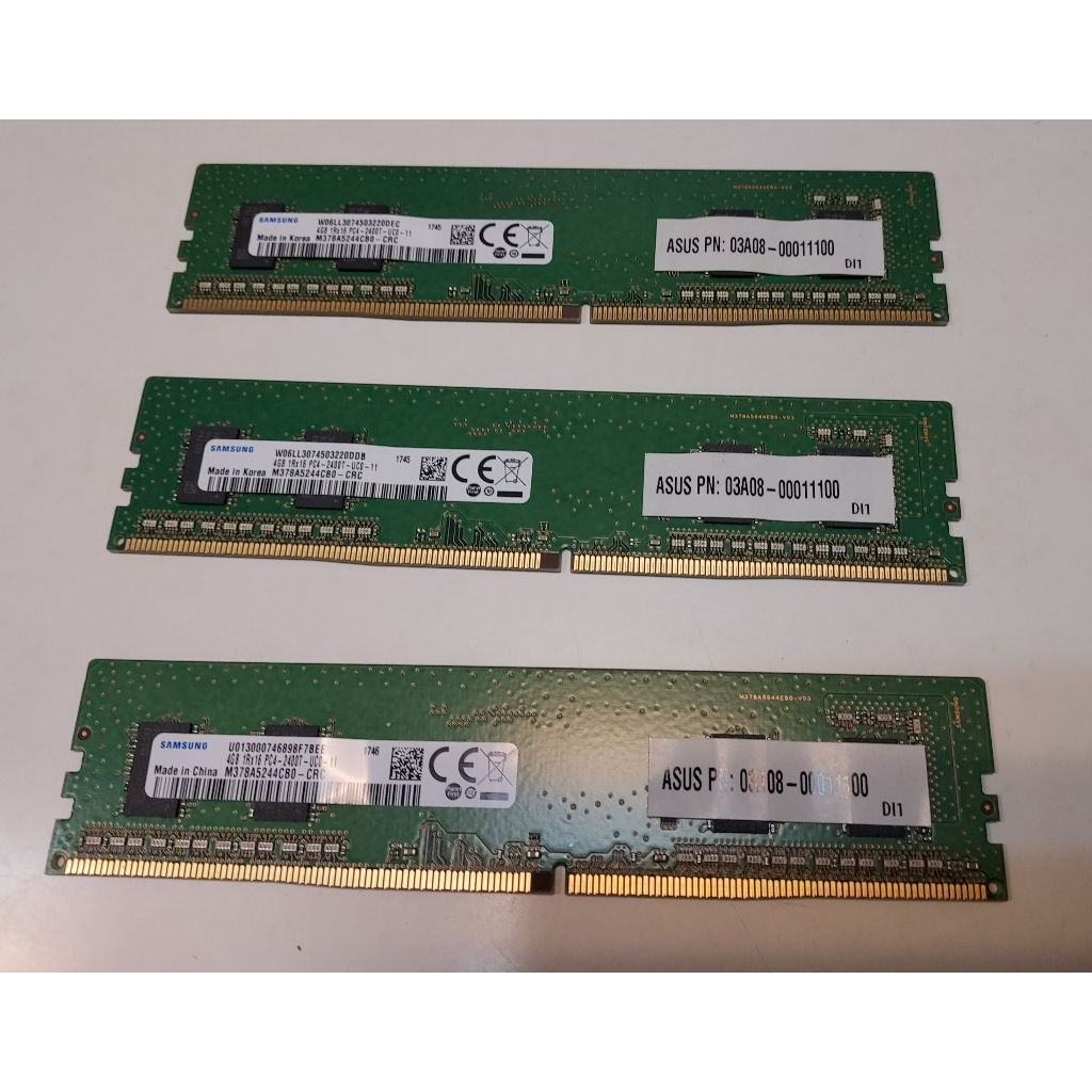 SAMSUNG 4GB 1R×16 PC4-2400T-UC0-11 4枚セット 【公式通販】