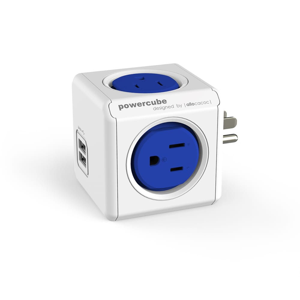 【荷蘭 PowerCube】擴充插座 USB兩用 藍色《WUZ屋子-台北》插座 多孔 USB 電源 4孔+2孔USB | 蝦皮購物
