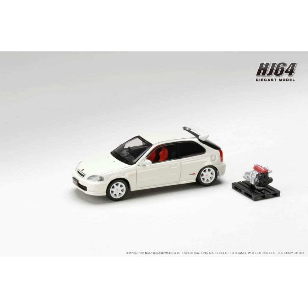 玩具偉富 預購23年第4季 HJ 本田 Civic Type R E-EK9 1997 附引擎展示 冠軍白 | 蝦皮購物