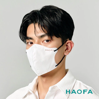 HAOFA氣密型99%防護立體醫療口罩(醫療N95)-雪狐白(30入)