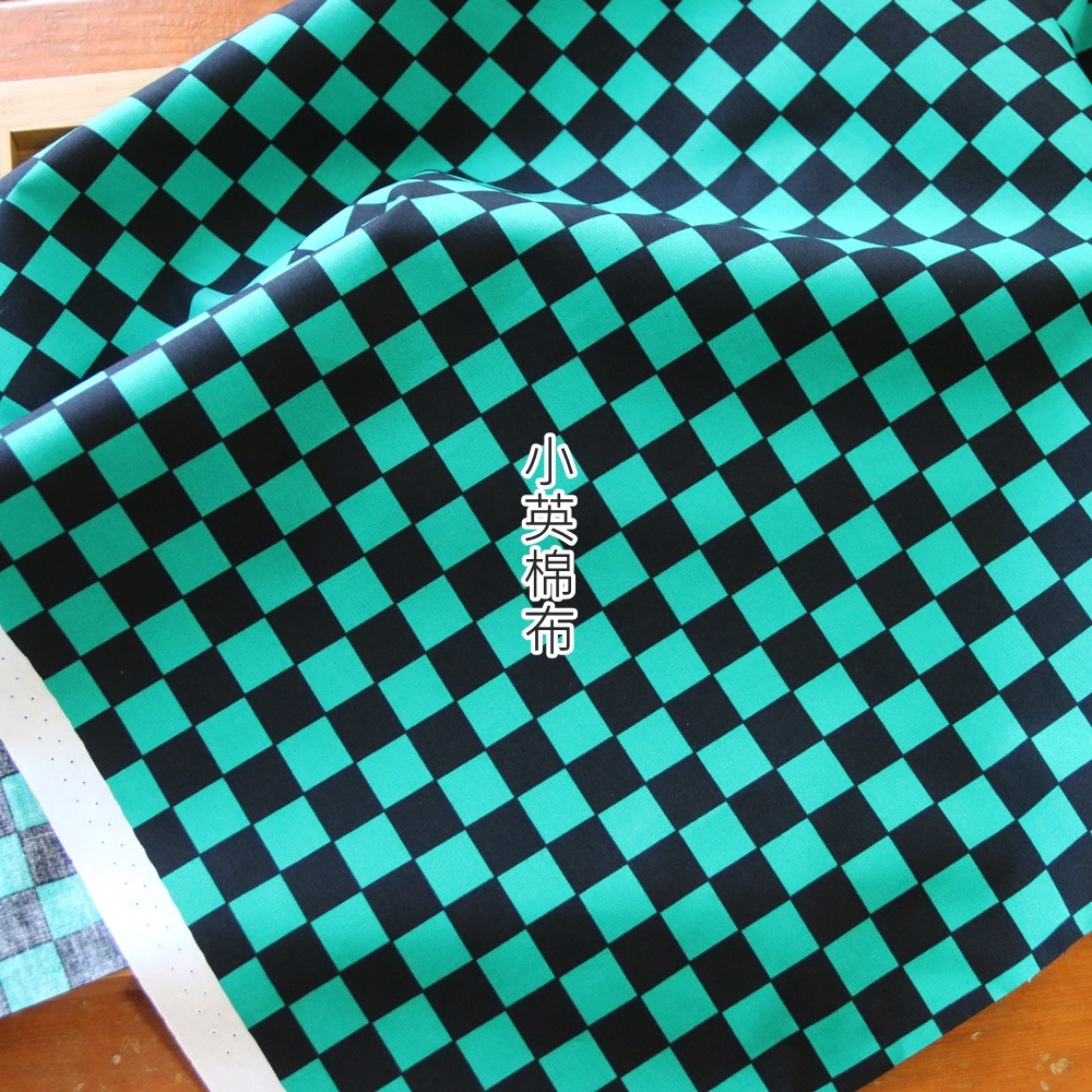 日本進口布 [t414 鬼滅系列格子布 格1.5公分] 1碼特價 - 薄棉布料 手作 服裝 小英棉布 格子布 | 蝦皮購物