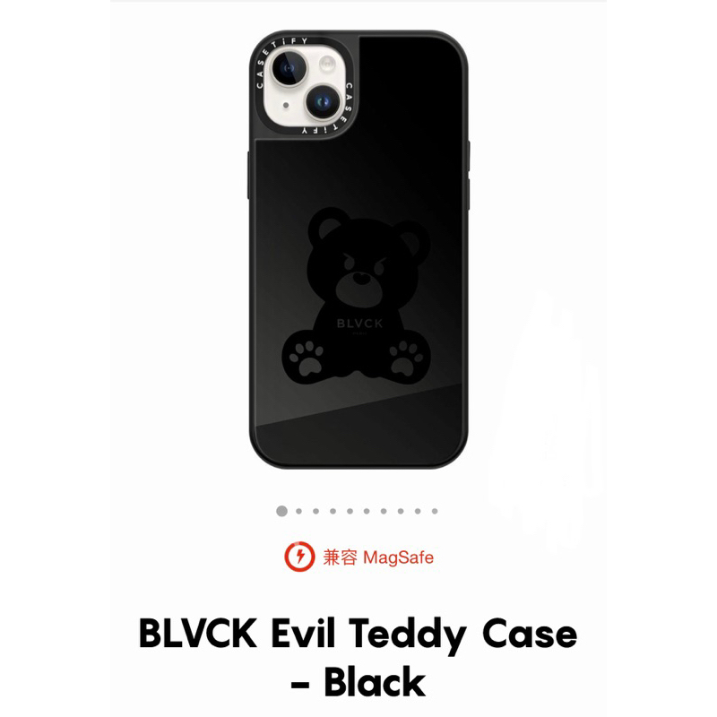 CASETiFY聯名手機殼 BLVCK Evil Teddy Case - Black iPhone14 plus