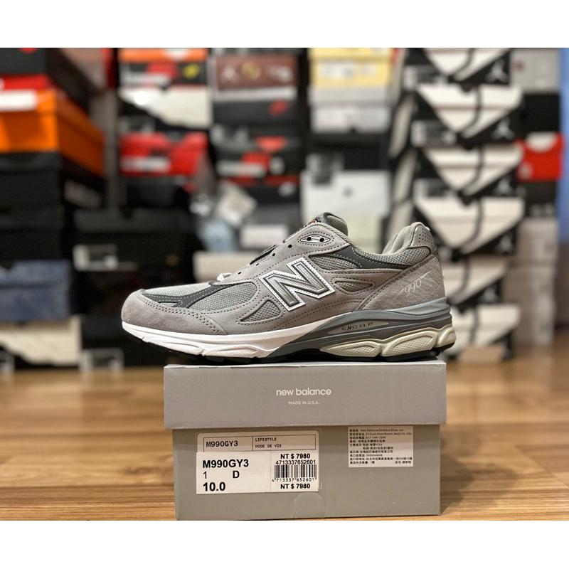 New Balance 美製鞋M990GY3 US10 28cm 全新NB台灣公司貨990 990v3