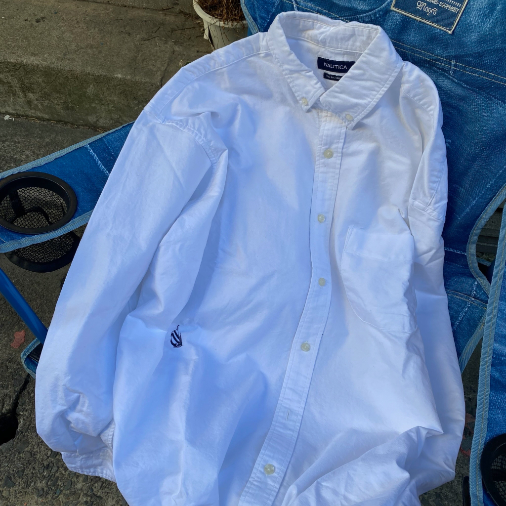 The PAST}台北門市二手NAUTICA “TOO BIG” Oxford BD Shirt “Sail”現貨