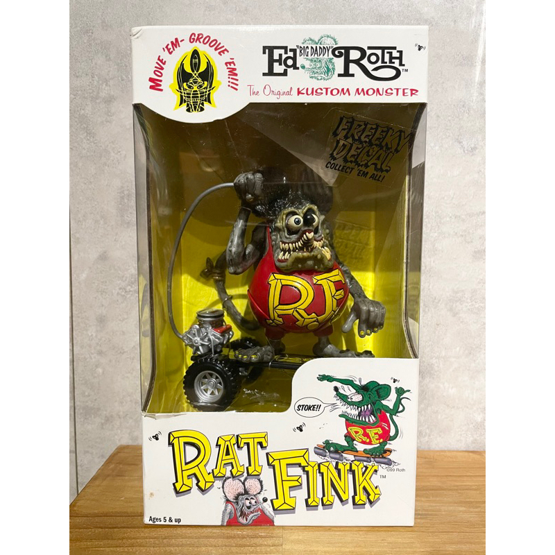 Rat Fink RF芬克鼠 可動滑板鼠 經典 灰綠色 Hot Rod日本限定 絕版品 正版 | 蝦皮購物