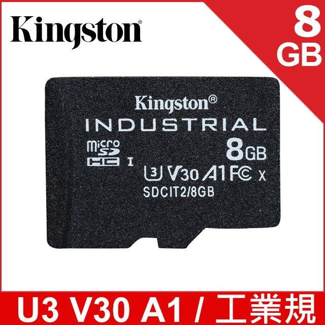 Kingston 8G SDHC Industrial pSLC UHS-I U3 V30 A1 carte SD 8