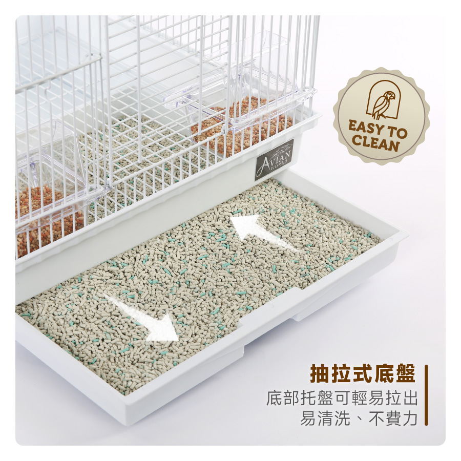 大鸚帝國】AVIAN WORLD / 舒適柔光鸚鵡籠(7047)/壓克力不鏽鋼鳥