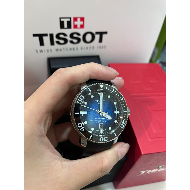 Tissot seastar 2000 深藍款機械錶矽膠錶帶🔥當週出貨✓ | 蝦皮購物