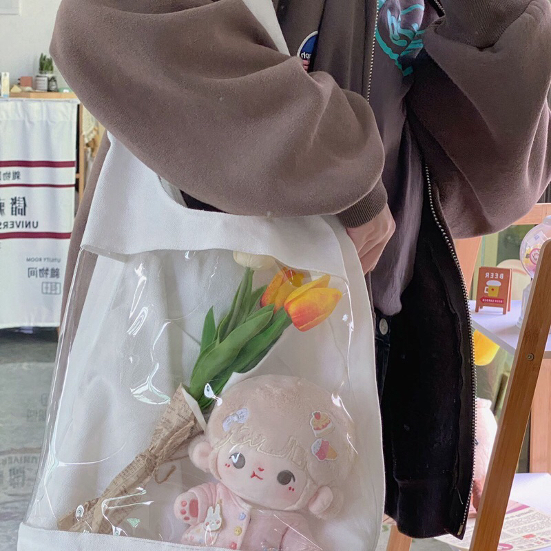 預購 娃包 可裝兩隻娃 痛包 20cm 15cm 棉花娃 透明包 | 蝦皮購物