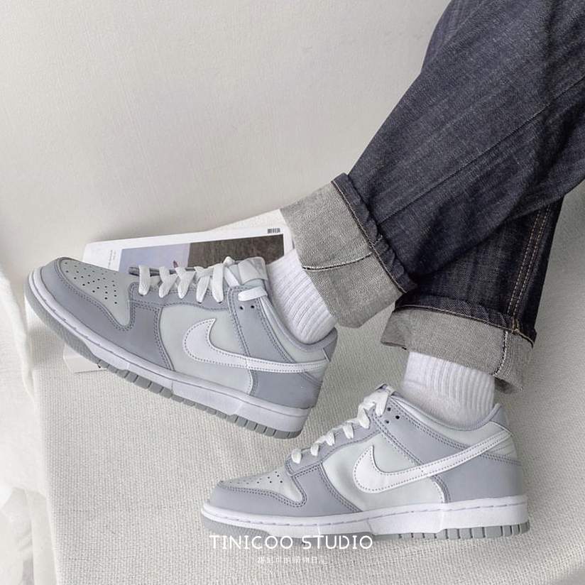 TINI- Nike Dunk Low Retro 白灰灰板鞋DJ6188-001 | 蝦皮購物