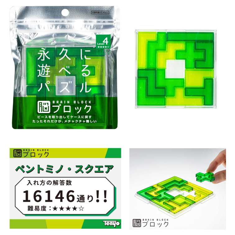 【現貨】日本Tenyo BRAIN BLOCK 益智拼圖 五種等級 拼圖 七巧板 | 蝦皮購物
