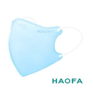 HAOFA氣密型99%防護立體口罩(N95效能)-粉藍色(30入) M號