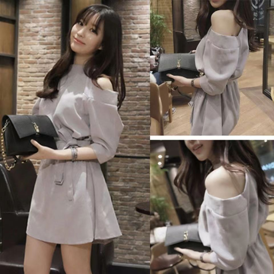 Tammy Dress 平口領蝴蝶腰帶連身裙 - Light Pink 淺粉紅色 (CB541)