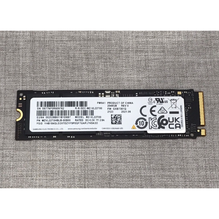 【全新】三星 SSD 1TB 2TB M.2 PCIe NvMe PM9A1 記憶體 MZVL22T0HBLB